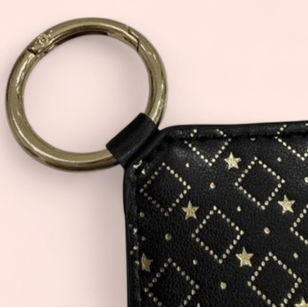 Yves Saint Laurent Beaute Black Card Holder Keyring with Gold YSL Logo - Picture 4 of 4